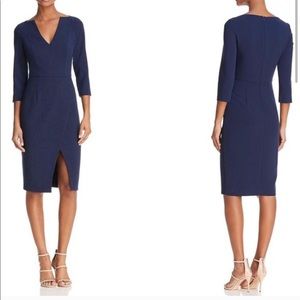Black Halo Navy Sambora Sheath Dress.